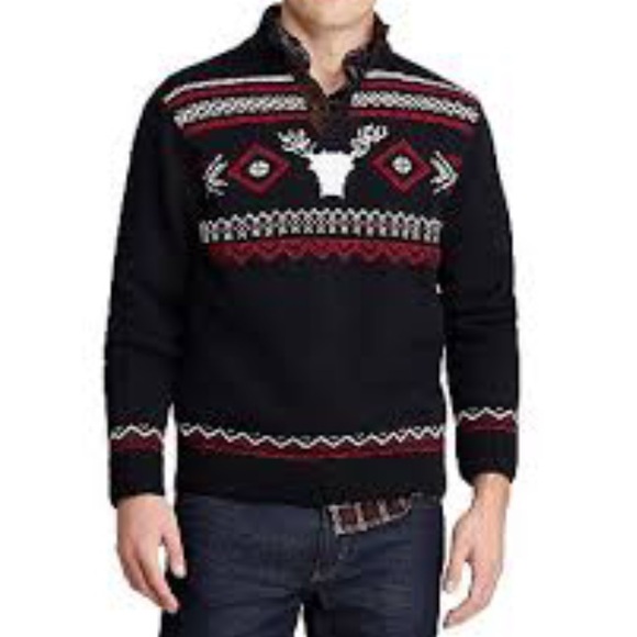 Chaps Other - Chaps Ralph Lauren Cotton Button Neck Sweater Sz Large